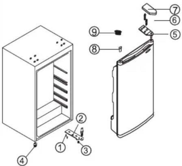 Meireles MFF 81 W - Reverse the door - 4