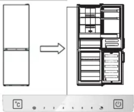 Meireles MFC 368 X - Display panel inside door - 1