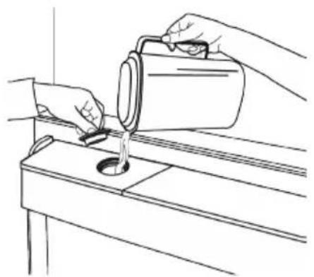 GRUNDIG GKN5686DVN - Filling the water tank of the water dispenser - 1