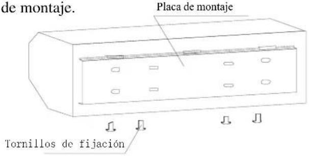 de montaje. Placa de montaje Tornillos de fijación