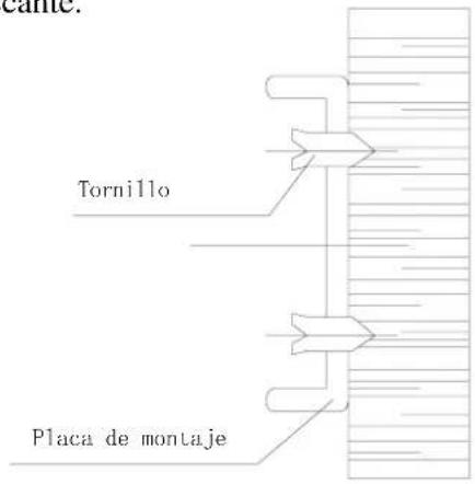 cante. Tornillo Placa de montaje