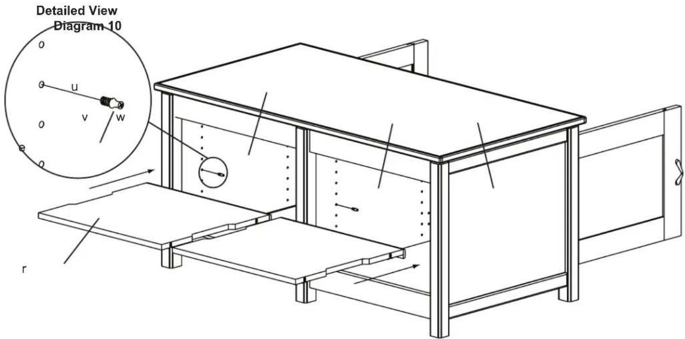 Detailed View Diagram 10 u v w r