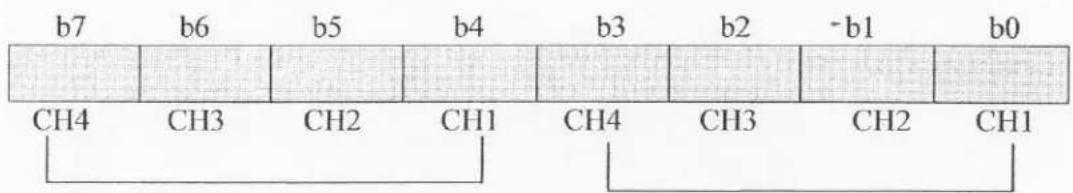 b7 b6 b5 b4 b3 b2 -b1 b0 CH4 CH3 CH2 CH1 CH4 CH3 CH2 CH1