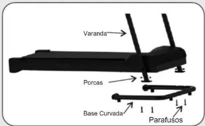 Varanda Porcas Base Curvada Parafusos