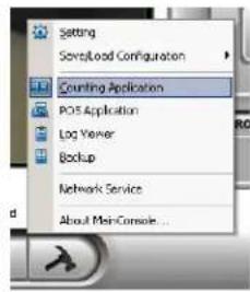 Setting Sears/Load Configuration Counting Application POST Application Log Viewer Backup Network Service About MainConsole...
