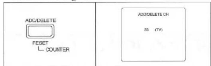 ADD/DELETE RESET L- COUNTER ADD/DELETE CH 23 (TV)
