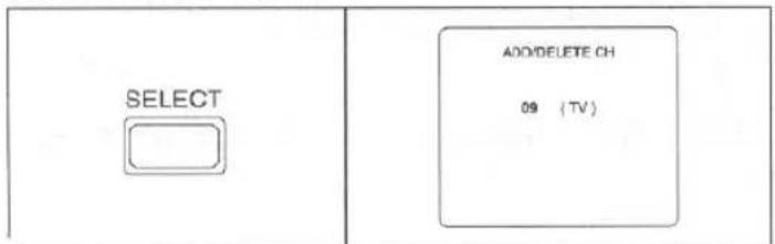 SELECT ADD/DELETE CH 09 (TV)