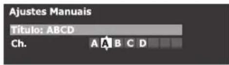 Ajustes Manuais Título: ABCD Ch. A A B C D