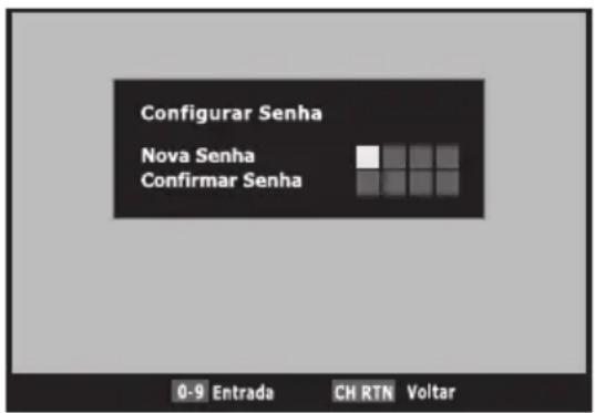 Configurar Senha Nova Senha Confirmar Senha 0-9 Entrada CH RTN Voltar