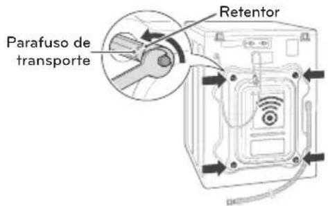 LG WD1316ADA7 - Desembalagem e remoção dos parafusos de transporte - 2