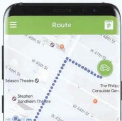 Route W 48th St W 45th St W 44th St Belasco Theatre Stephen Sondheim Theatre W 43th St W 47th St The Philips Consulate Geni