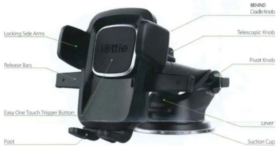 LOCKING SIDE ARMS RELEASE Bars EASY ONE TOUCH TRIGGER BUTTON FOOT BEHIND Cradle Knob Telescopic Knob Pivot Knob Lever Suction Cup