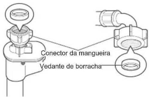 LG WD11WCS6A - Verificar o selo de borracha na mangueira de abastecimento de água - 2