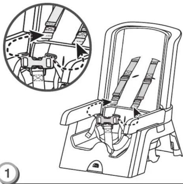 Fisher Price P9043 - Remove the Seat Back and Shoulder Straps - 1