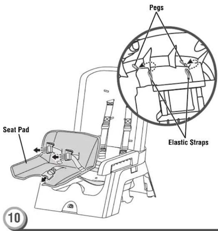 Pegs Seat Pad Elastic Straps 10