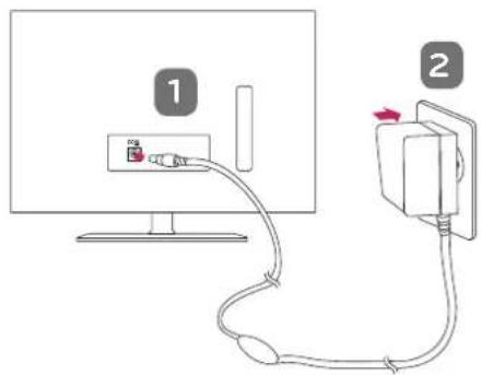 LG 29LH300B - Conectando o Adaptador AC/DC - 2