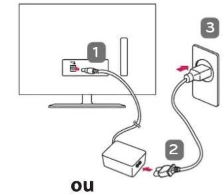 LG 29LH300B - Conectando o Adaptador AC/DC - 1