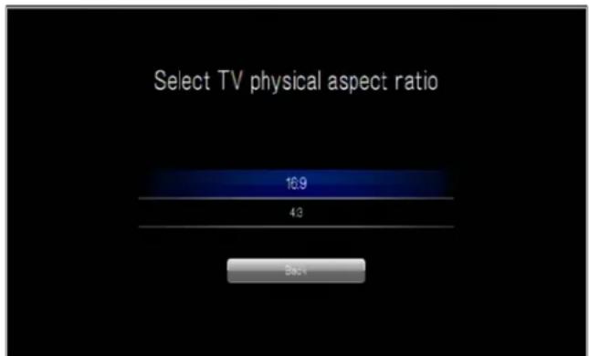 Select TV physical aspect ratio 16.9 4.3 50.4