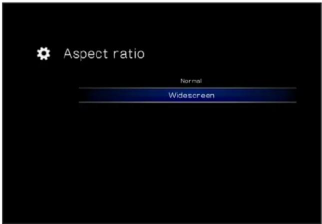 Aspect ratio Normal Widescreen