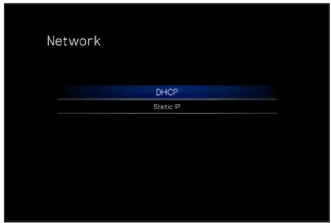 Network DHCP Static IP