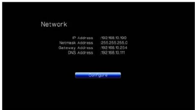 Network IP Address :192.168.10.190 Netmask Address :255.255.255.0 Gateway Address :192.168.10.254 DNS Address :192.168.10.111 Configure