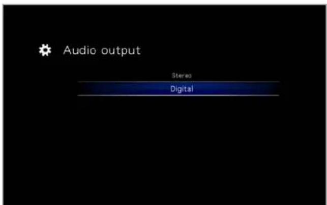 Audio output Stereo Digital