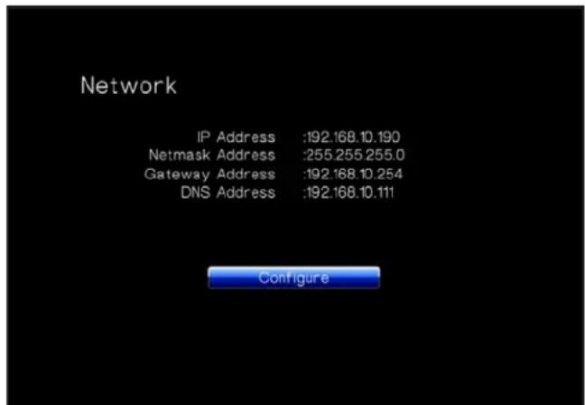 Network IP Address :192.168.10.190 Netmask Address :255.255.255.0 Gateway Address :192.168.10.254 DNS Address :192.168.10.111 Configure