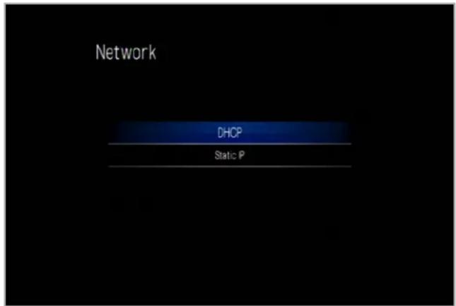 Network DHCP Static IP