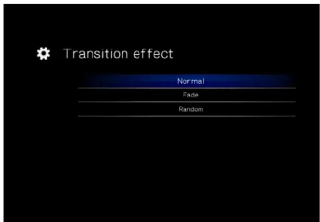 Transition effect Normal Fade Random