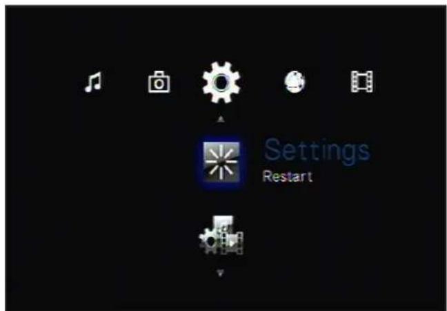 Settings Restart