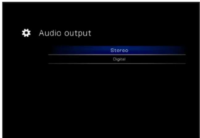 Audio output Stereo Digital