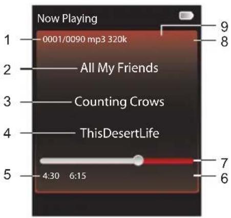 AUDIOVOX M4204 - Option menu (music playback) - 1