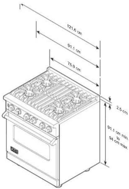 121.8 cm 91.1 cm 75.9 cm 2.5 cm 91.1 cm min. to 54 cm max.
