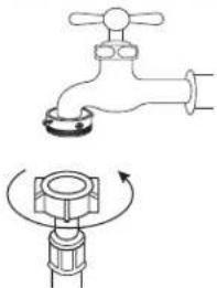 DAEWOO DWD-NP1222 - Conectarea furtunului de alimentare - 1