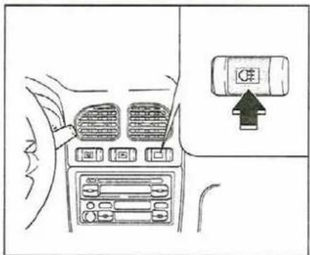 Diagram showing car air intake system with a device labeled '车' (car) and an arrow pointing to the component.