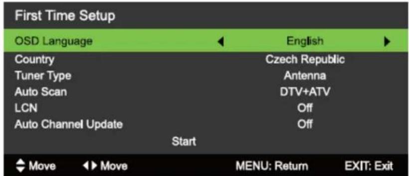 SENCOR SLE 48F12 - Setarea efectuată prima dată - 1