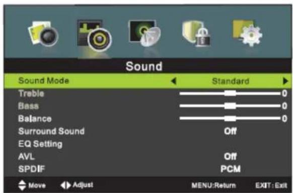 SENCOR SLE 48F12 - Meniul Audio - 1