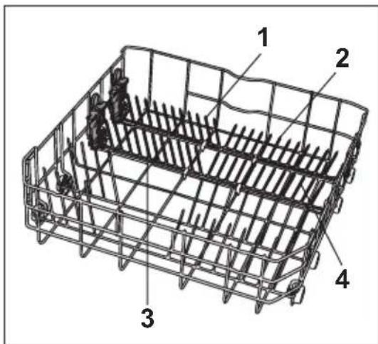 BEKO DSN 6635 X - Suporturile rabatabile din coşul inferior (4 bucăți) (în funcție de model) - 1