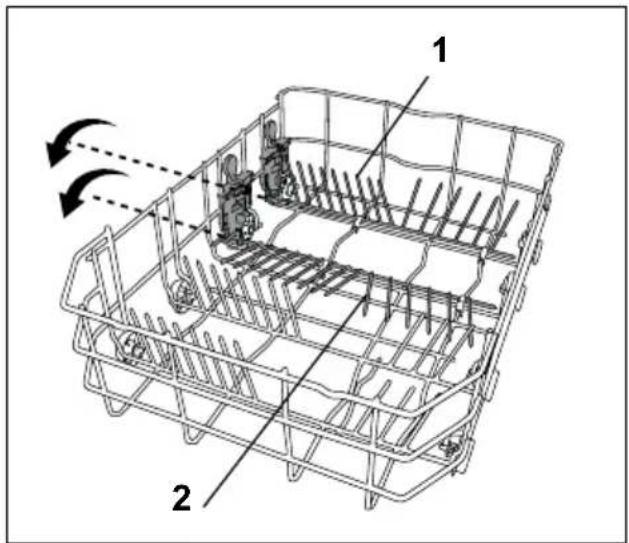 BEKO DIS 26020 - Suporturile rabatabile din coşul inferior (2 bucăți) (în funcție de model) - 2