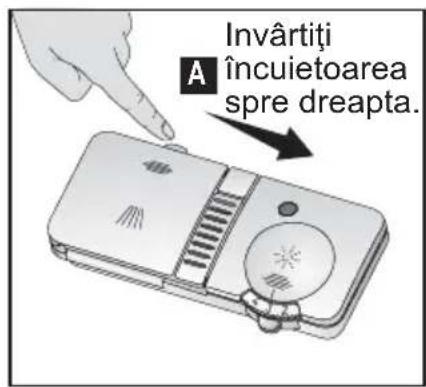 Invârtiți Încuietoarea spre dreapta.