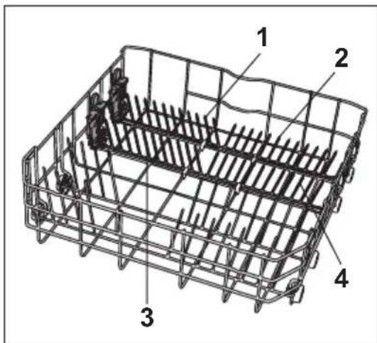 BEKO DFN 1536 - Suporturile rabatabile din coşul inferior (4 bucăți) (în funcție de model) - 1