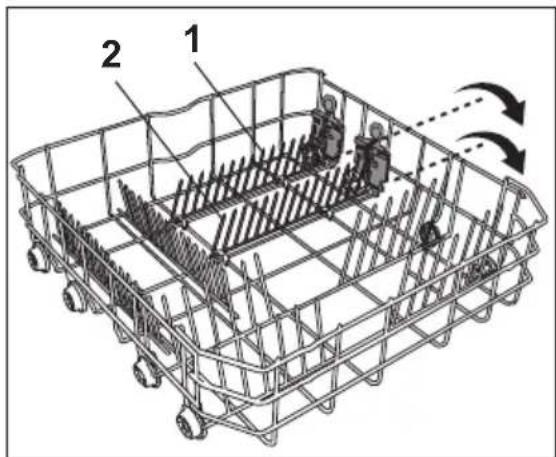 BEKO DFN 1536 - Suporturile rabatabile din coşul inferior (2 bucăți) (în funcție de model) - 1