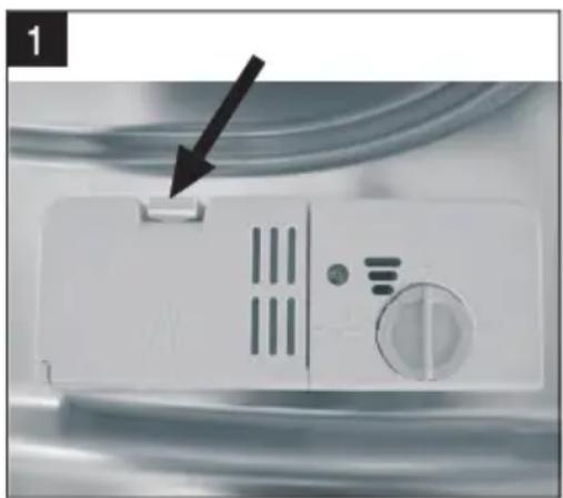 Hansa ZIM 446 EH - Umplerea dozatorului pentru detergent - 1