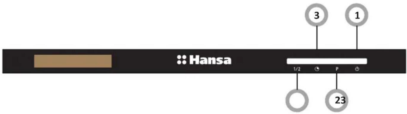 Hansa ZIM 446 EH - Pornirea dispozitivului - 1