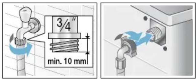 BOSCH WAT20360BY - Racord la apă rece - 1