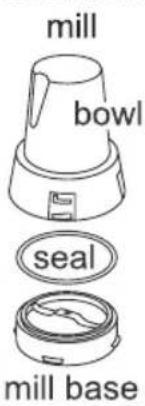 mill bowl seal mill base