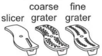 coarse fine slicer grater grater