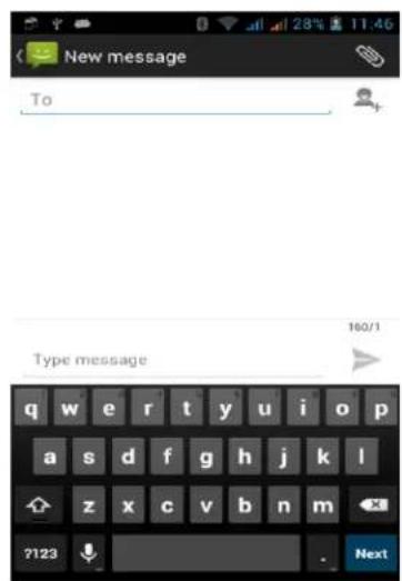 New message To 160/1 Type message q w e r t y u i o p a s d f g h j k l z x c v b n m ?123 Next