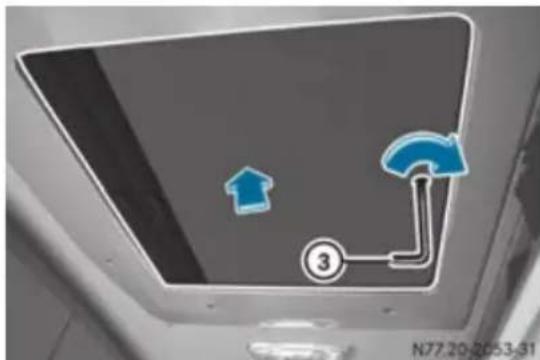 Mercedes-Benz Arocs (2014) - Închiderea manuală a trapei glisante - 3