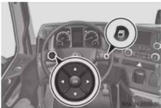 Mercedes-Benz Arocs (2014) - Setarea distanței specificate față de auto-vehiculul din față - 1